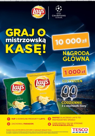 Konkurs "Graj o mistrzowska kasę" Tesco