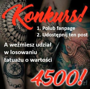 Wygraj tatuaż o wartości 4500zł