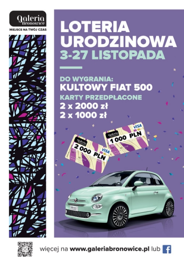Loteria Urodzinowa Galerii Bronowice