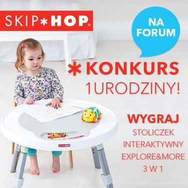 Wygraj stolik interaktywny 3w1 Explore & More SKIP HOP!