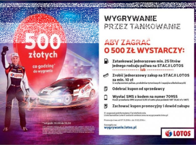 Wygrywanie przez tankowanie LOTOS