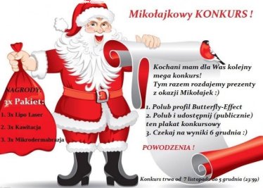 Konkurs Mikołajkowy - wygraj karnet na 3 zabiegi kosmetyczne, Suwałki