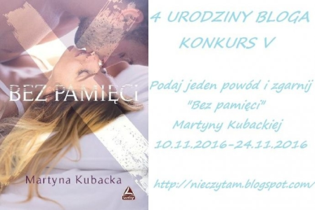 Wygraj książkę Martyny Kubackiej "Bez pamięci"