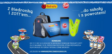 Konkurs "Z Biedronką i Zott'em do szkoły i z powrotem!"