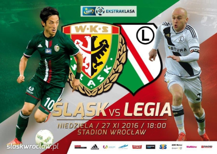 Wygraj bilet na mecz Śląsk Wrocław - Legia Warszawa, do godz. 12:00
