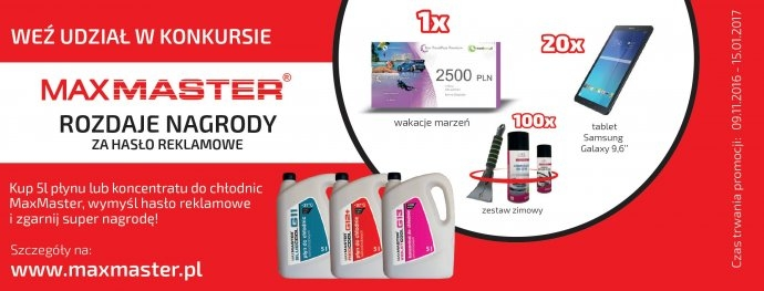 Konkurs "MaxMaster rozdaje nagrody"