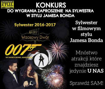 Wygraj zaproszenie dla 1 osoby na Sylwestra w stylu Jamesa Bonda, Częstochowa