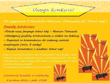 Wygraj książki "Weno wej"