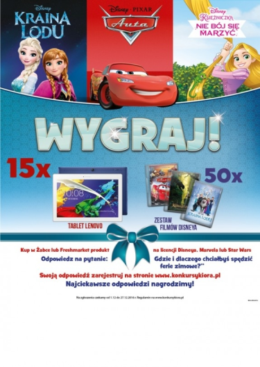 Konkurs "Moje wymarzone ferie zimowe" Żabka, Freshmarket