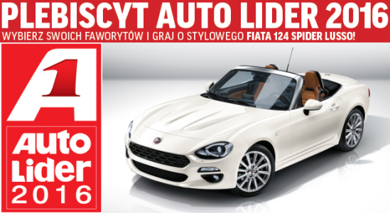 Konkurs "Plebiscyt Auto Lider 2016 - głosuj i graj o Fiata 124 Spider!"
