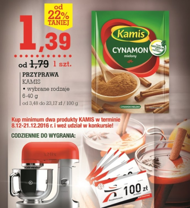 Konkurs "Świąteczna rozgrzewka z Kamis" Intermarche