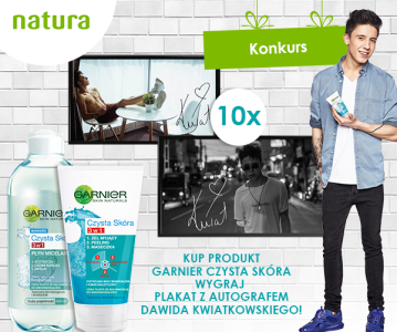 Konkurs z autografem "Garnier Czysta Skóra" Drogeria Natura