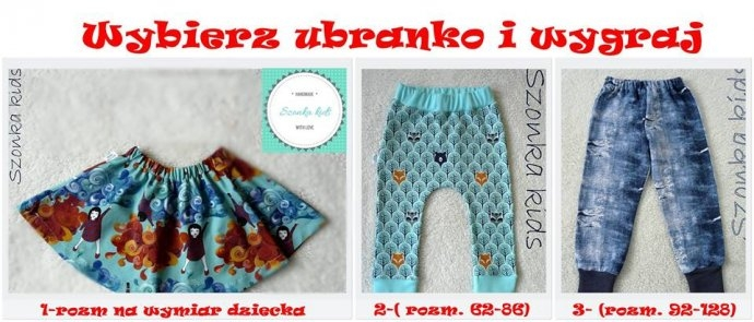 Wygraj spódniczkę lub spodnie dla dziecka