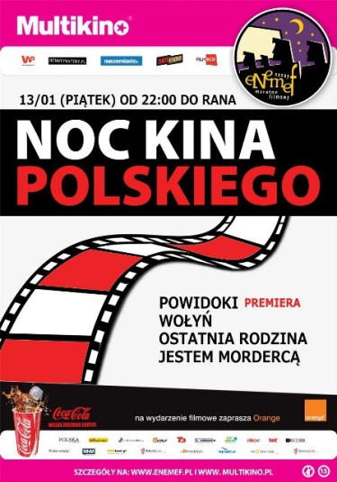 Wygraj podwójny bilet na nocny maraton filmowy ENEMEF: Noc Kina Polskiego w Warszawie! do godz. 11:00