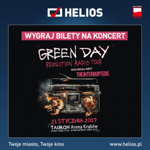 Wygraj z kinem Helios zaproszenie na "GREEN DAY"