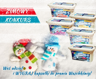 Zimowy konkurs wygraj kapsułki do prania