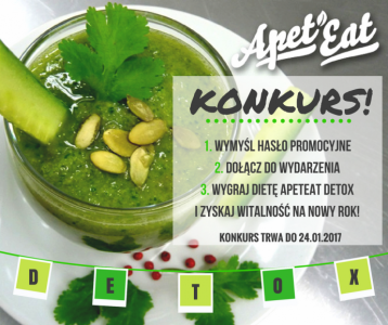 Konkurs "Hasło promocyjne dla diety Detox od Apeteat" Warszawa
