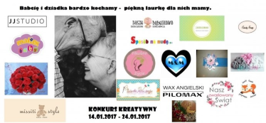 Konkurs "Babcię i Dziadka bardzo kochamy - piękną laurkę dla nich mamy"