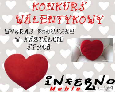 Wyraj poduszkę w kształcie serca - konkurs walentynkowy