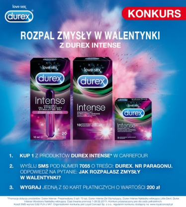 Konkurs "Rozpal zmysły w Walentynki z Durex Intense"