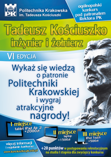 Konkurs "Tadeusz Kościuszko - inżynier i żołnierz"