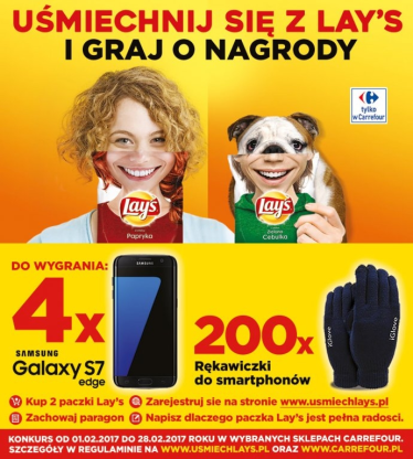 Konkurs "Uśmiechnij się z Lays i graj o nagrody" Carrefour