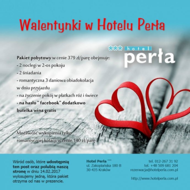 Konkurs "Walentynki w Hotelu Perła"