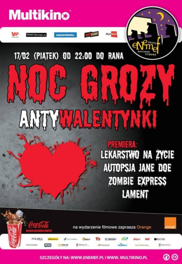Wygraj podwójne zaproszenie na Nocny Maraton Filmowy. Noc Grozy - antywalentynki, Warszawa