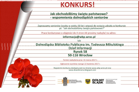 Konkurs "Jak obchodziliśmy święta państwowe: opowieści dolnośląskich seniorów"