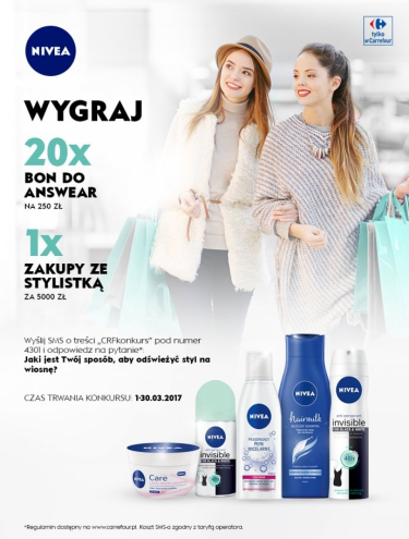 Konkurs "NIVEA Odśwież swój styl w Carrefour"