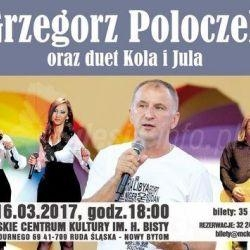 Wygraj zaproszenie na koncert Grzegorza Poloczka, Ruda Śląska