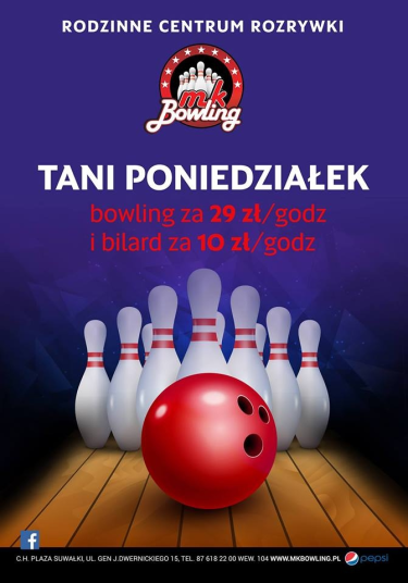 Wygraj kupon na kręgle, Suwałki, do godz. 12:00