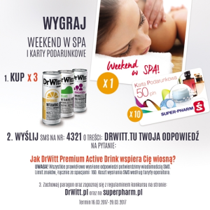 Konkurs "DrWitt Premium Active Drink wiosennym wsparciem" Super-Pharm