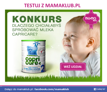 Konkurs "Testuj mleko Capricare"