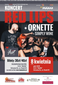 Wygraj zaproszenie na koncert TommyFest 2017: Red Lips, Ornette i Simply Wine w Ostrowcu Świętokrzyskim! godz 12