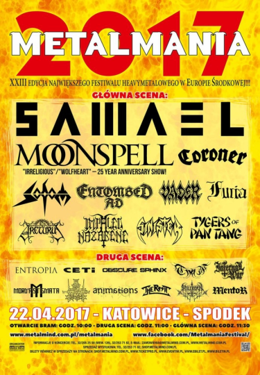 Wygraj bilety na festiwal Metalmania 2017, Katowice