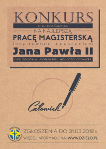 Konkurs akademicki im. bp. Jana Chrapka na najlepszą pracę magisterską