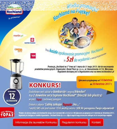 Konkurs "Wygrywaj z Hochland" Topaz