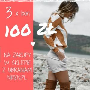 Wygraj bon o wartości 100 zł na dowolne rzeczy ze sklepu Niren.pl