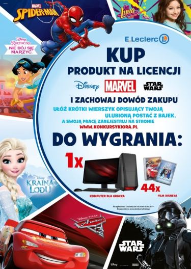 Konkurs "Ulubiona postać z bajek Disneya" E.LECLERC