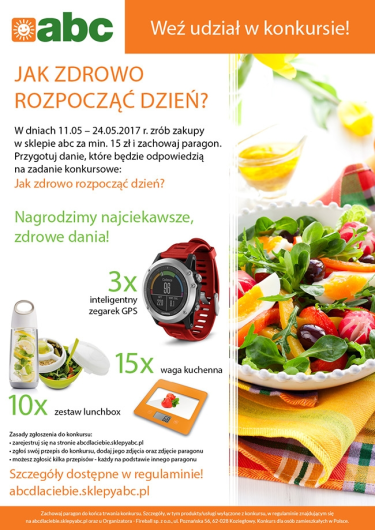 Konkurs fotograficzny "Jak zdrowo rozpocząć dzień" ABC