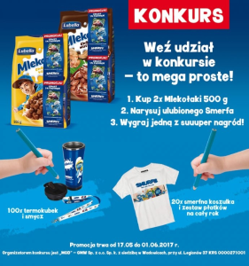 Konkurs "Mlekołakowa inwazja Smerfów" Carrefour