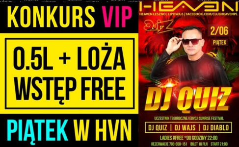 Konkurs "VIP loża + 0.5L + wstęp free" 18+
