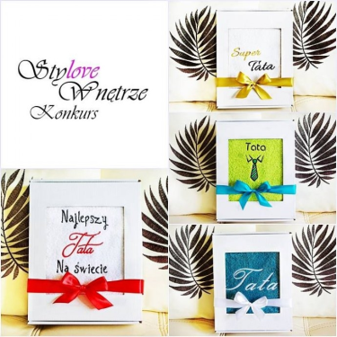 Wygraj haftowany ręcznik 50x100 dla Taty