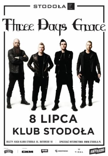 Wygraj zaproszenie na koncert Three Days Grace w Warszawie! do godz. 12:00