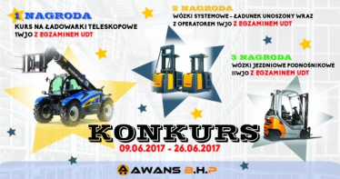 Wygraj kurs na Ładowarkę Teleskopową lub Wózek Widłowy z opłaconym egzaminem UDT