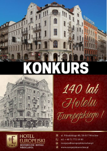 Konkurs "140 lat Hotelu Europejskiego"