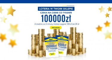 Loteria "Sięgnij po 100 tysiecy złotych!" Eurosklep, Groszek, Gama