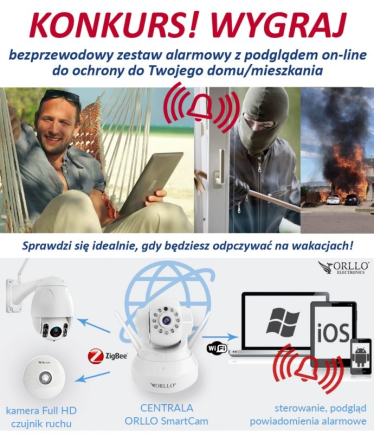 Wygraj bezprzewodową ochronę domu/mieszkania z podglądem online