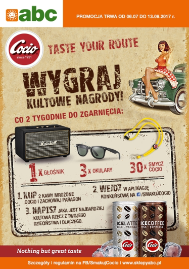 Konkurs "Wygraj kultowe nagrody" Sklepy ABC